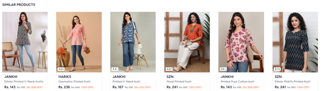 Ethnic Printed V-Neck Kurtis